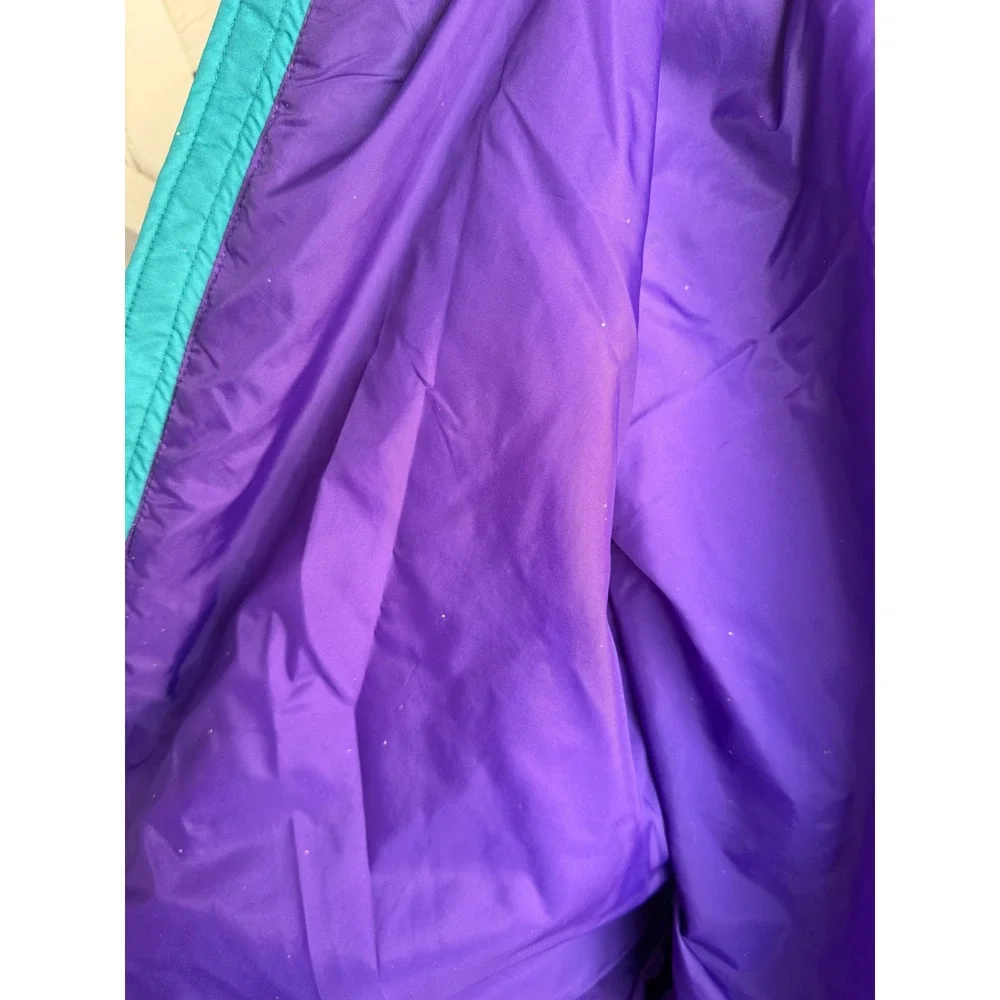 The North Face Vintage Mountain Jacket Teal Purple Colorblock Mens Medium Shell